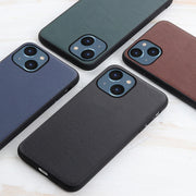 Custodia per telefono in vera pelle con trama in pelle di agnello, For iPhone 14, For iPhone 14 Plus, For iPhone 14 Pro, For iPhone 14 Pro Max