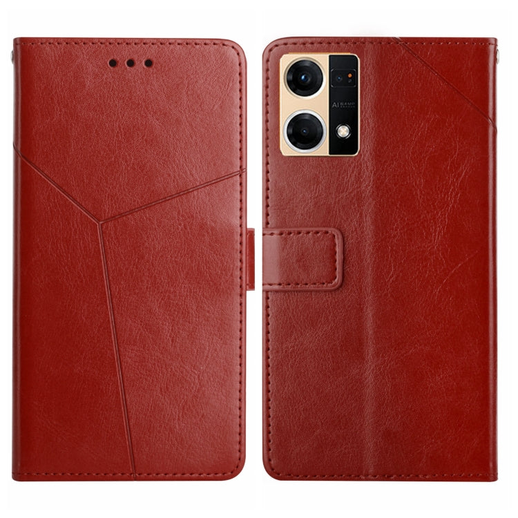 Custodia per telefono in pelle flip orizzontale con cuciture a Y, For Motorola Moto G52J 5G, For Motorola Moto G71S, For OPPO Realme Narzo 50 4G, For OPPO Reno7 4G