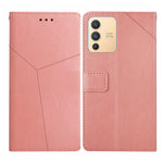Custodia per telefono in pelle flip orizzontale con cuciture a Y, For vivo V23 5G