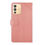 Custodia per telefono in pelle flip orizzontale con cuciture a Y, For vivo V23 5G