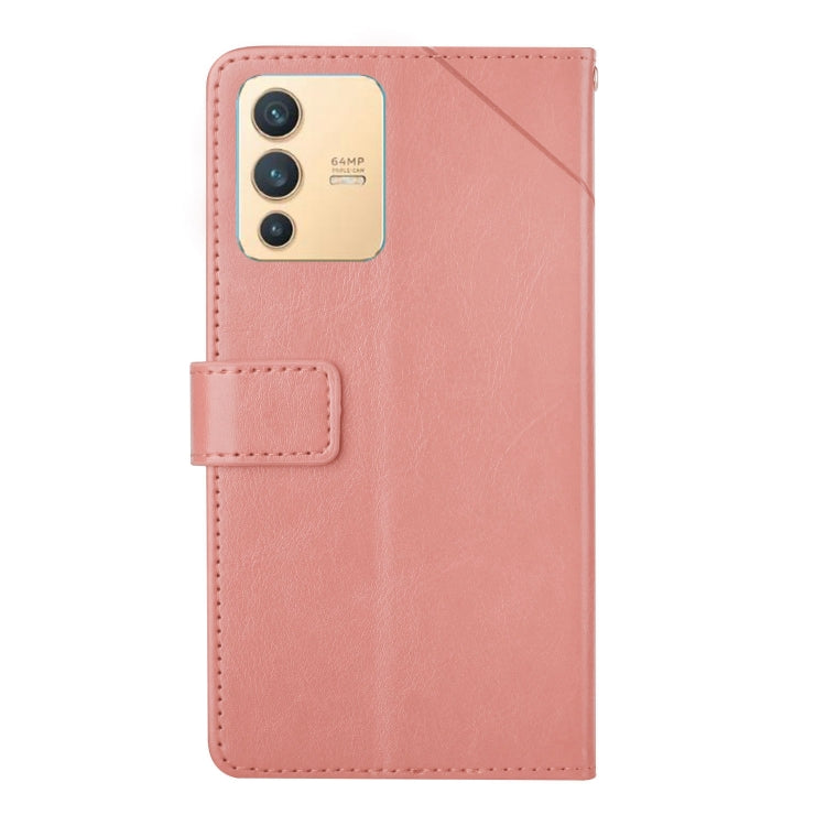 Custodia per telefono in pelle flip orizzontale con cuciture a Y, For vivo V23 5G