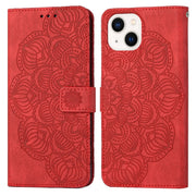 Custodia per cellulare in pelle flip goffrata con mandala, For iPhone 13 mini, For iPhone 13, For iPhone 13 Pro, For iPhone 13 Pro Max