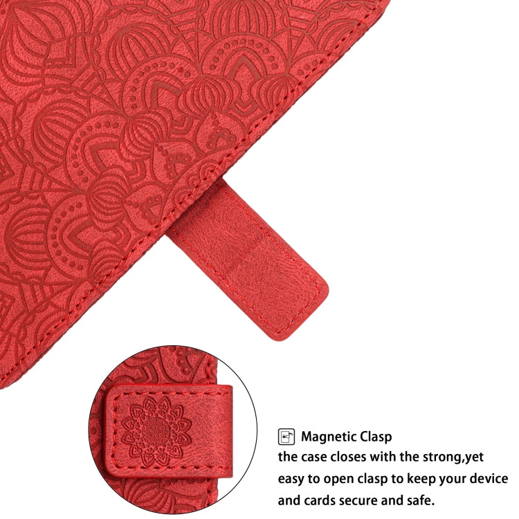 Custodia portafoglio in pelle con mandala per iPhone 12