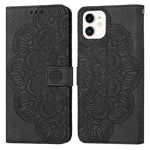 Custodia portafoglio in pelle con mandala per iPhone 12
