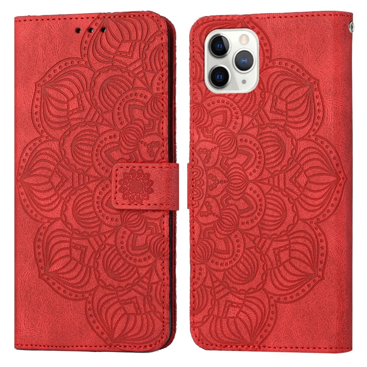Custodia per cellulare in pelle flip goffrata con mandala, For iPhone 11 Pro, For iPhone 11 Pro Max, For iPhone X / XS, For iPhone XR