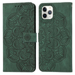 Custodia portafoglio in pelle con mandala per iPhone XR