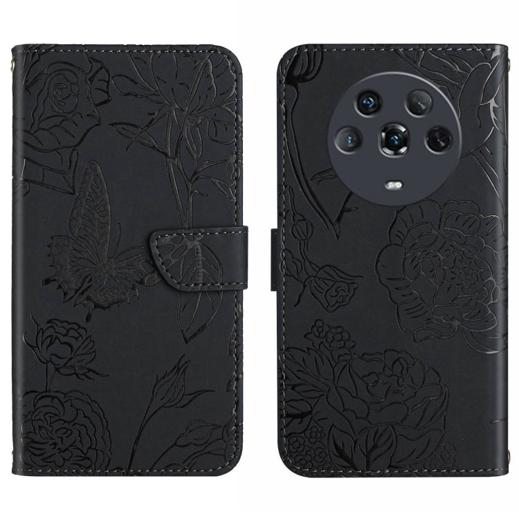 Custodia per cellulare in pelle goffrata con peonia a farfalla, For Honor Magic4, For Honor Magic4 Pro, For Motorola Moto G42, For Motorola Moto G62 5G