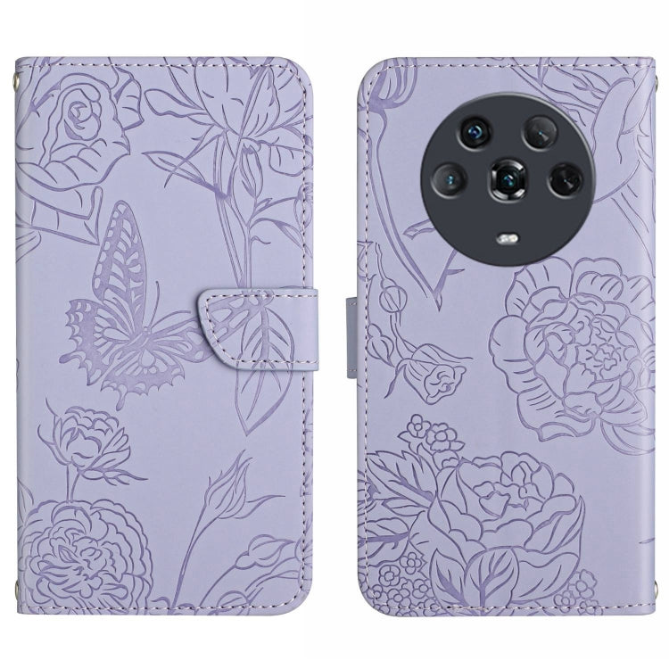 Custodia per cellulare in pelle goffrata con peonia a farfalla, For Honor Magic4, For Honor Magic4 Pro, For Motorola Moto G42, For Motorola Moto G62 5G