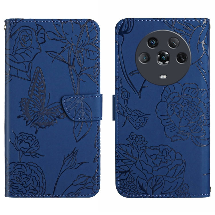Custodia per cellulare in pelle goffrata con peonia a farfalla, For Honor Magic4, For Honor Magic4 Pro, For Motorola Moto G42, For Motorola Moto G62 5G