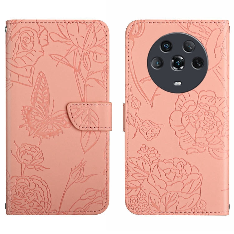 Custodia per cellulare in pelle goffrata con peonia a farfalla, For Honor Magic4, For Honor Magic4 Pro, For Motorola Moto G42, For Motorola Moto G62 5G