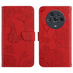 Custodia per cellulare in pelle goffrata con peonia a farfalla, For Honor Magic4, For Honor Magic4 Pro, For Motorola Moto G42, For Motorola Moto G62 5G