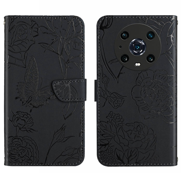 Custodia per cellulare in pelle goffrata con peonia a farfalla, For Honor Magic4, For Honor Magic4 Pro, For Motorola Moto G42, For Motorola Moto G62 5G