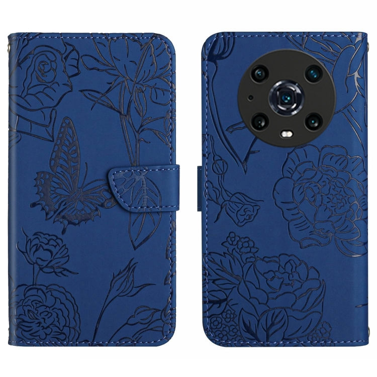 Custodia per cellulare in pelle goffrata con peonia a farfalla, For Honor Magic4, For Honor Magic4 Pro, For Motorola Moto G42, For Motorola Moto G62 5G