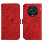 Custodia per cellulare in pelle goffrata con peonia a farfalla, For Honor Magic4, For Honor Magic4 Pro, For Motorola Moto G42, For Motorola Moto G62 5G