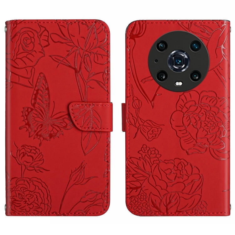 Custodia per cellulare in pelle goffrata con peonia a farfalla, For Honor Magic4, For Honor Magic4 Pro, For Motorola Moto G42, For Motorola Moto G62 5G