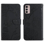 Custodia per cellulare in pelle goffrata con peonia a farfalla, For Honor Magic4, For Honor Magic4 Pro, For Motorola Moto G42, For Motorola Moto G62 5G