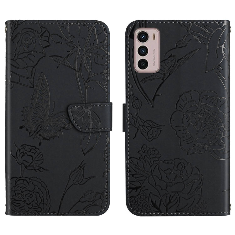 Custodia per cellulare in pelle goffrata con peonia a farfalla, For Honor Magic4, For Honor Magic4 Pro, For Motorola Moto G42, For Motorola Moto G62 5G