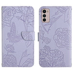 Custodia per cellulare in pelle goffrata con peonia a farfalla, For Honor Magic4, For Honor Magic4 Pro, For Motorola Moto G42, For Motorola Moto G62 5G