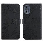 Custodia per cellulare in pelle goffrata con peonia a farfalla, For Honor Magic4, For Honor Magic4 Pro, For Motorola Moto G42, For Motorola Moto G62 5G