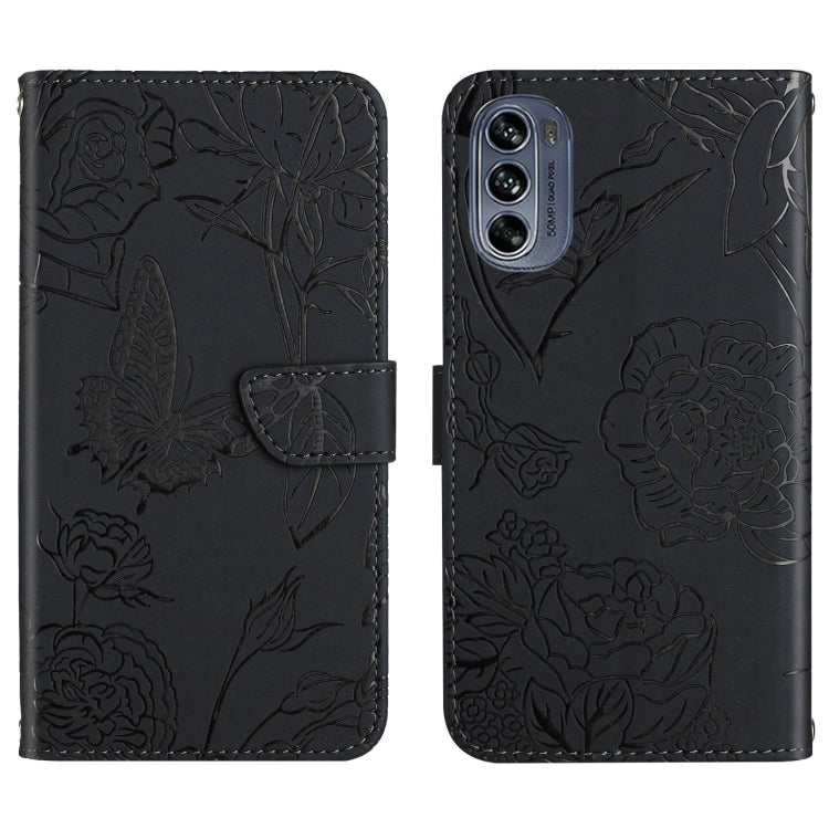 Custodia per cellulare in pelle goffrata con peonia a farfalla, For Honor Magic4, For Honor Magic4 Pro, For Motorola Moto G42, For Motorola Moto G62 5G