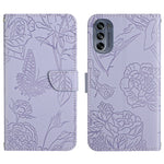 Custodia per cellulare in pelle goffrata con peonia a farfalla, For Honor Magic4, For Honor Magic4 Pro, For Motorola Moto G42, For Motorola Moto G62 5G