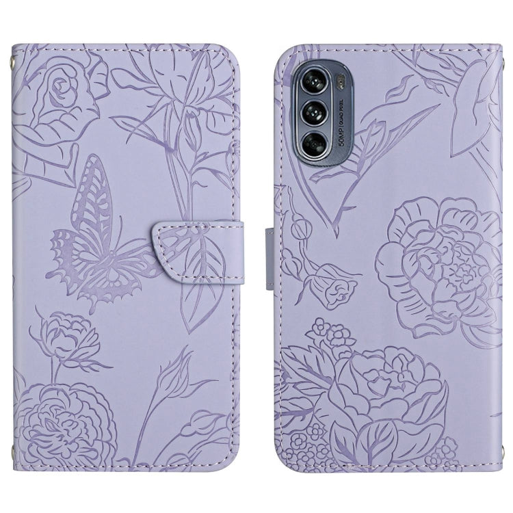 Custodia per cellulare in pelle goffrata con peonia a farfalla, For Honor Magic4, For Honor Magic4 Pro, For Motorola Moto G42, For Motorola Moto G62 5G