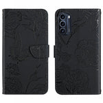 Custodia per cellulare in pelle goffrata con peonia a farfalla, For Motorola Moto G52J 5G, For Motorola Moto G71S, For OPPO Realme Narzo 50 4G, For OPPO Reno7 4G