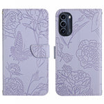 Custodia per cellulare in pelle goffrata con peonia a farfalla, For Motorola Moto G52J 5G, For Motorola Moto G71S, For OPPO Realme Narzo 50 4G, For OPPO Reno7 4G