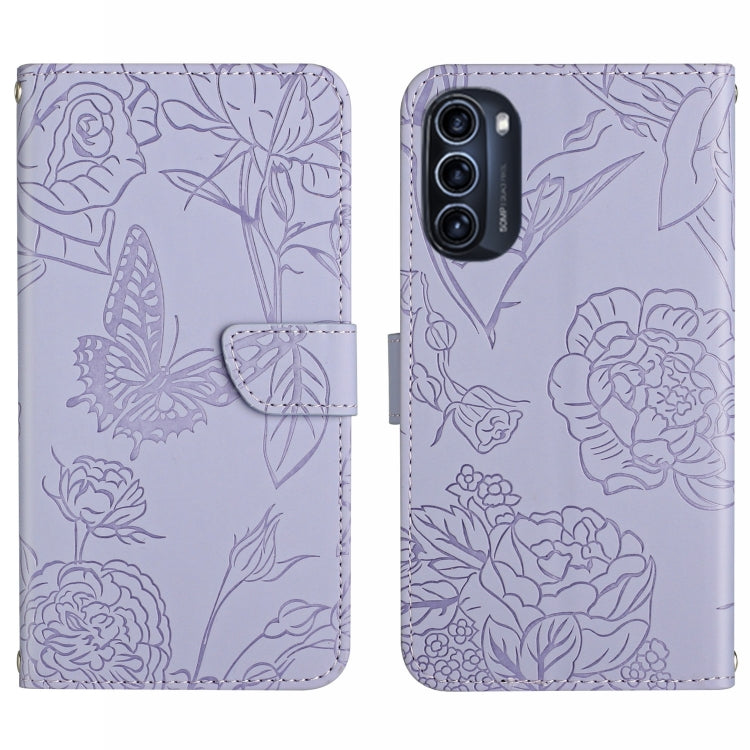 Custodia per cellulare in pelle goffrata con peonia a farfalla, For Motorola Moto G52J 5G, For Motorola Moto G71S, For OPPO Realme Narzo 50 4G, For OPPO Reno7 4G
