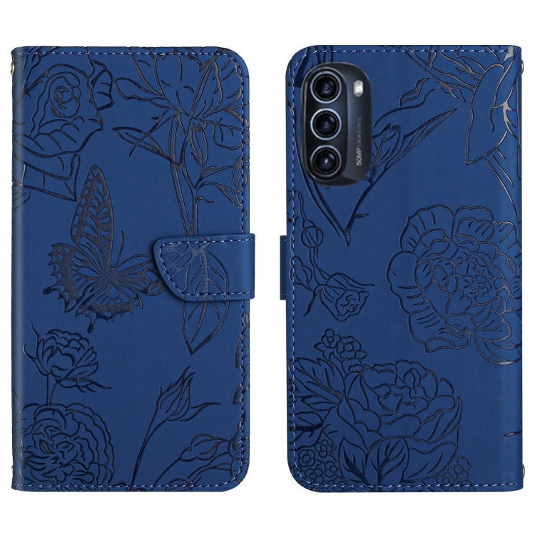 Custodia per cellulare in pelle goffrata con peonia a farfalla, For Motorola Moto G52J 5G, For Motorola Moto G71S, For OPPO Realme Narzo 50 4G, For OPPO Reno7 4G