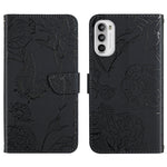 Custodia per cellulare in pelle goffrata con peonia a farfalla, For Motorola Moto G52J 5G, For Motorola Moto G71S, For OPPO Realme Narzo 50 4G, For OPPO Reno7 4G