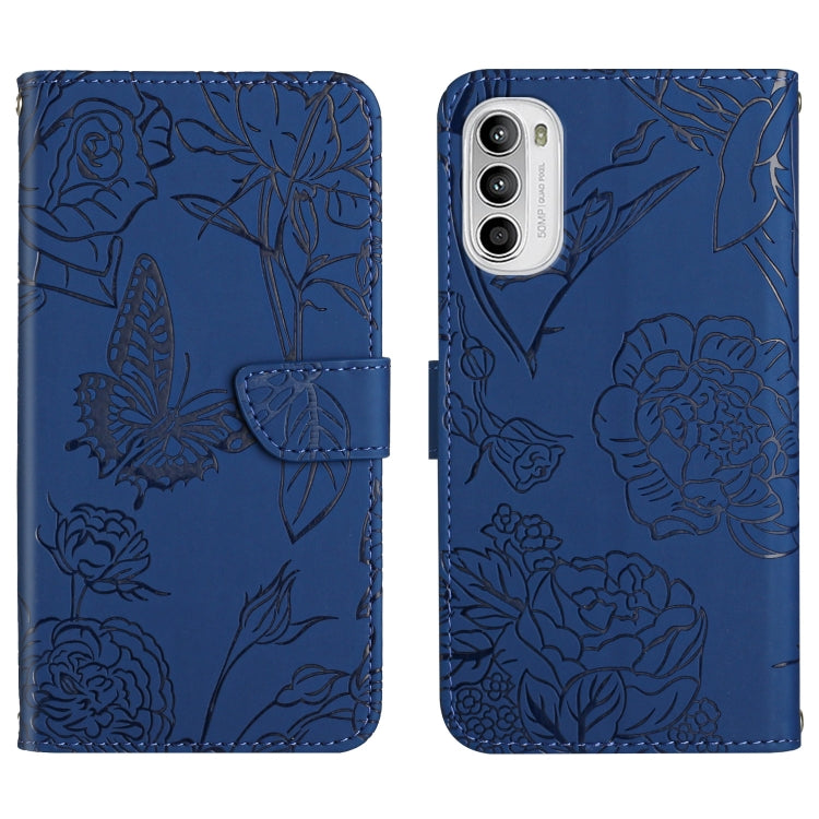 Custodia per cellulare in pelle goffrata con peonia a farfalla, For Motorola Moto G52J 5G, For Motorola Moto G71S, For OPPO Realme Narzo 50 4G, For OPPO Reno7 4G