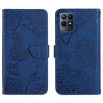 Custodia per cellulare in pelle goffrata con peonia a farfalla, For Motorola Moto G52J 5G, For Motorola Moto G71S, For OPPO Realme Narzo 50 4G, For OPPO Reno7 4G