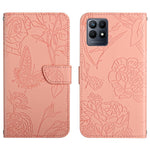 Custodia per cellulare in pelle goffrata con peonia a farfalla, For Motorola Moto G52J 5G, For Motorola Moto G71S, For OPPO Realme Narzo 50 4G, For OPPO Reno7 4G