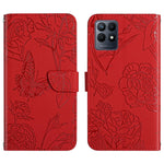 Custodia per cellulare in pelle goffrata con peonia a farfalla, For Motorola Moto G52J 5G, For Motorola Moto G71S, For OPPO Realme Narzo 50 4G, For OPPO Reno7 4G