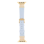 Cinturino in pelle con diamanti perlati per la serie Apple Watch, 7 41mm / 6&SE&5&4 40mm / 3&2&1 38mm, 7 45mm / 6&SE&5&4 44mm / 3&2&1 42mm