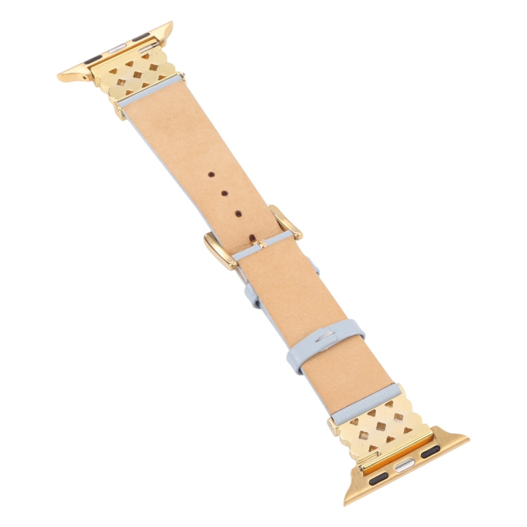 Cinturino in pelle con diamanti perlati per la serie Apple Watch, 7 41mm / 6&SE&5&4 40mm / 3&2&1 38mm, 7 45mm / 6&SE&5&4 44mm / 3&2&1 42mm