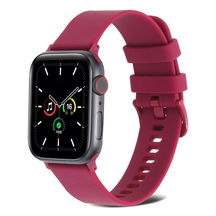 Cinturino in silicone a trama normale per Apple Watch Series, 7 41mm / 6&SE&5&4 40mm / 3&2&1 38mm, 7 45mm / 6&SE&5&4 44mm / 3&2&1 42mm