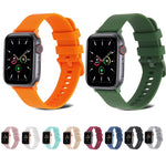 Cinturino in silicone a trama normale per Apple Watch Series, 7 41mm / 6&SE&5&4 40mm / 3&2&1 38mm, 7 45mm / 6&SE&5&4 44mm / 3&2&1 42mm