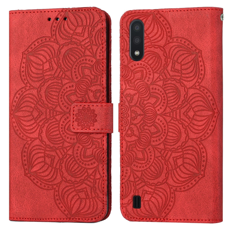 Custodia per cellulare in pelle flip goffrata con mandala, For Samsung Galaxy A01, For Samsung Galaxy A02s 164mm, For Samsung Galaxy A02s 166mm, For Samsung Galaxy A03s 164mm