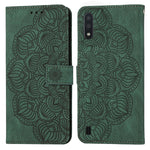 Custodia per cellulare in pelle flip goffrata con mandala, For Samsung Galaxy A01, For Samsung Galaxy A02s 164mm, For Samsung Galaxy A02s 166mm, For Samsung Galaxy A03s 164mm