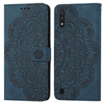 Custodia per cellulare in pelle flip goffrata con mandala, For Samsung Galaxy A01, For Samsung Galaxy A02s 164mm, For Samsung Galaxy A02s 166mm, For Samsung Galaxy A03s 164mm