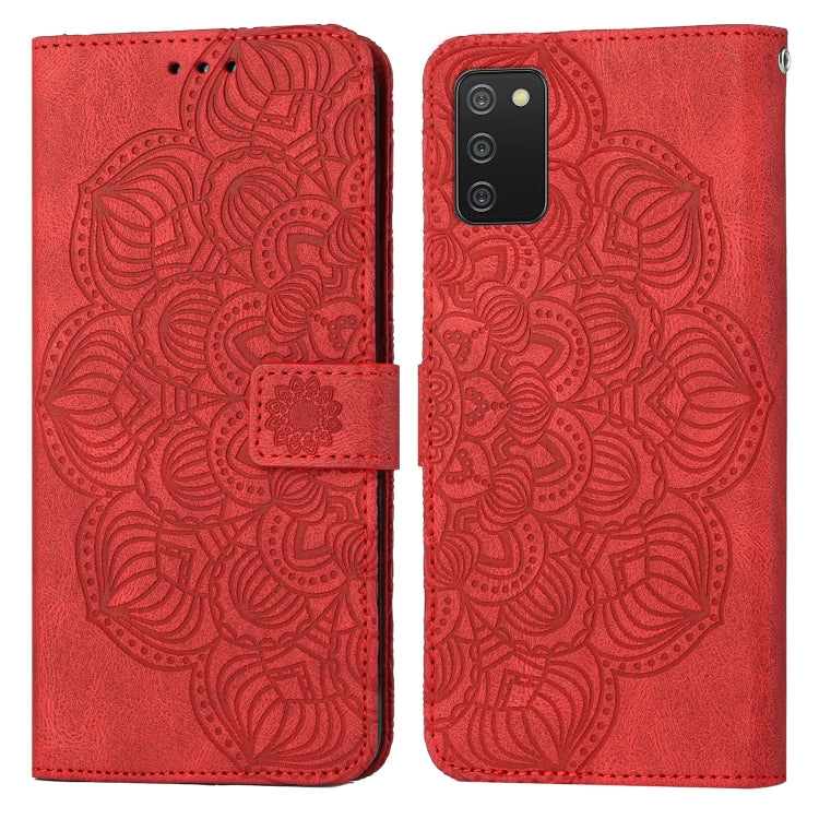 Custodia per cellulare in pelle flip goffrata con mandala, For Samsung Galaxy A01, For Samsung Galaxy A02s 164mm, For Samsung Galaxy A02s 166mm, For Samsung Galaxy A03s 164mm