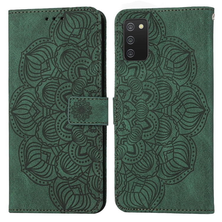 Custodia per cellulare in pelle flip goffrata con mandala, For Samsung Galaxy A01, For Samsung Galaxy A02s 164mm, For Samsung Galaxy A02s 166mm, For Samsung Galaxy A03s 164mm