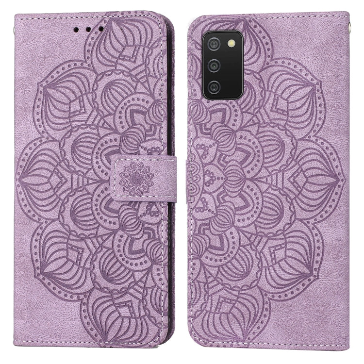 Custodia per cellulare in pelle flip goffrata con mandala, For Samsung Galaxy A01, For Samsung Galaxy A02s 164mm, For Samsung Galaxy A02s 166mm, For Samsung Galaxy A03s 164mm