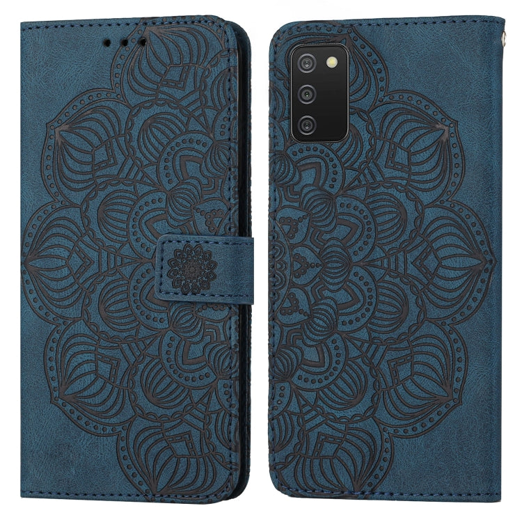 Custodia per cellulare in pelle flip goffrata con mandala, For Samsung Galaxy A01, For Samsung Galaxy A02s 164mm, For Samsung Galaxy A02s 166mm, For Samsung Galaxy A03s 164mm