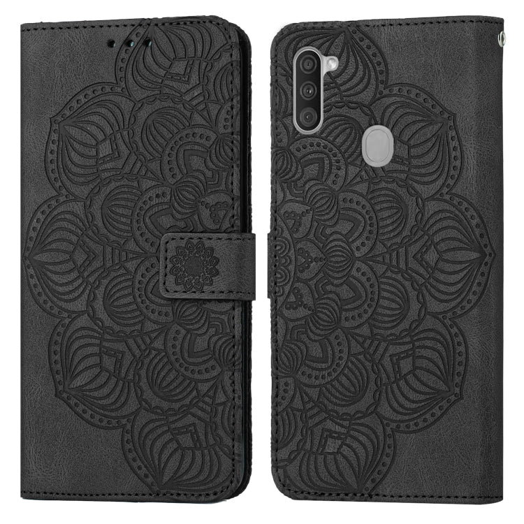 Custodia per cellulare in pelle flip goffrata con mandala, For Samsung Galaxy A03s 166mm, For Samsung Galaxy A11, For Samsung Galaxy A12, For Samsung Galaxy A13 4G