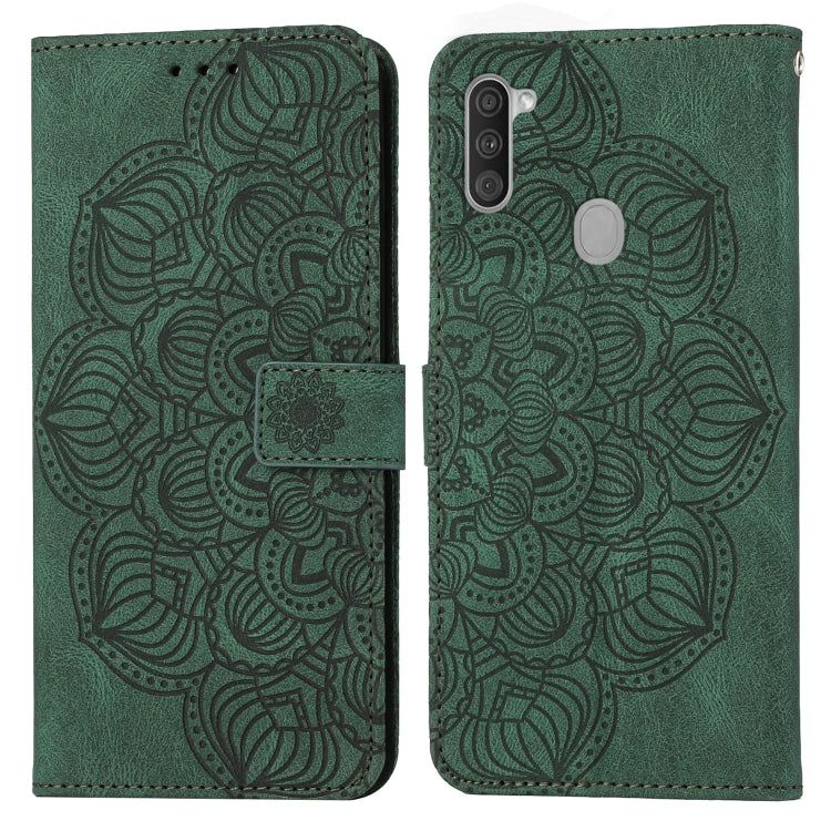 Custodia per cellulare in pelle flip goffrata con mandala, For Samsung Galaxy A03s 166mm, For Samsung Galaxy A11, For Samsung Galaxy A12, For Samsung Galaxy A13 4G