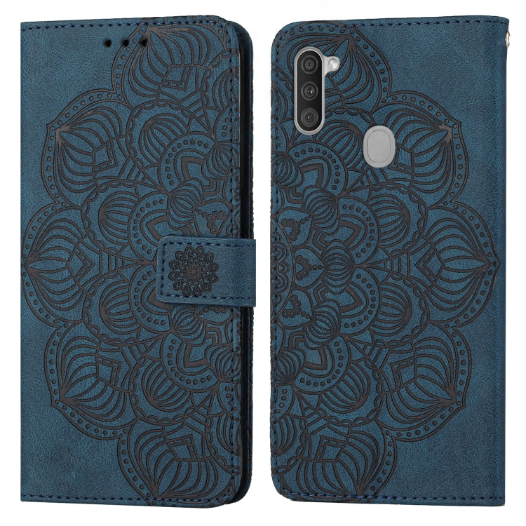 Custodia per cellulare in pelle flip goffrata con mandala, For Samsung Galaxy A03s 166mm, For Samsung Galaxy A11, For Samsung Galaxy A12, For Samsung Galaxy A13 4G