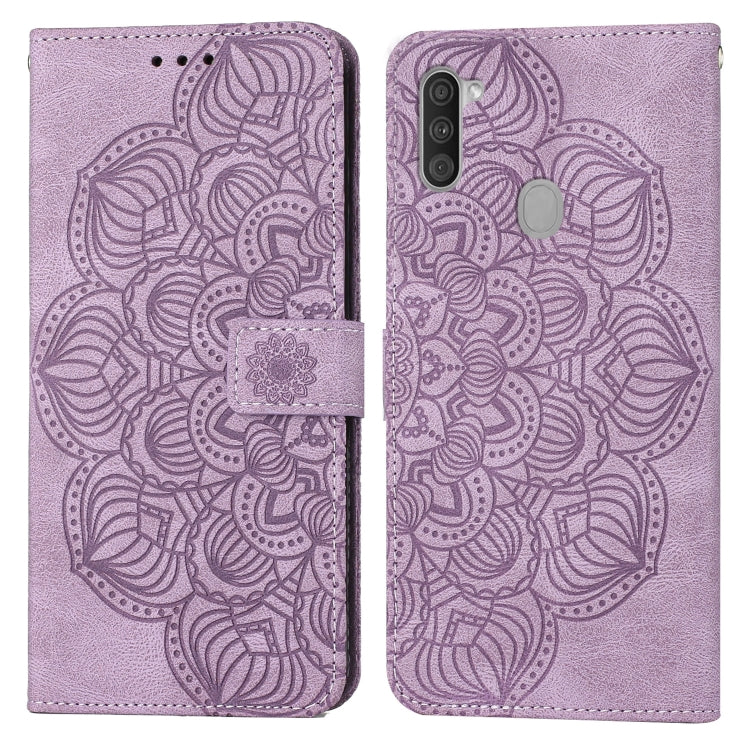 Custodia per cellulare in pelle flip goffrata con mandala, For Samsung Galaxy A03s 166mm, For Samsung Galaxy A11, For Samsung Galaxy A12, For Samsung Galaxy A13 4G